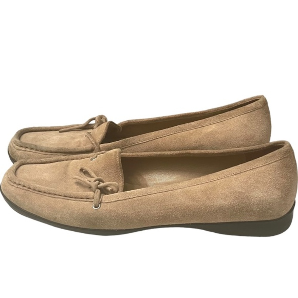 Prada Beige Suede Moccasin Loafers Size 7 - Picture 4 of 13